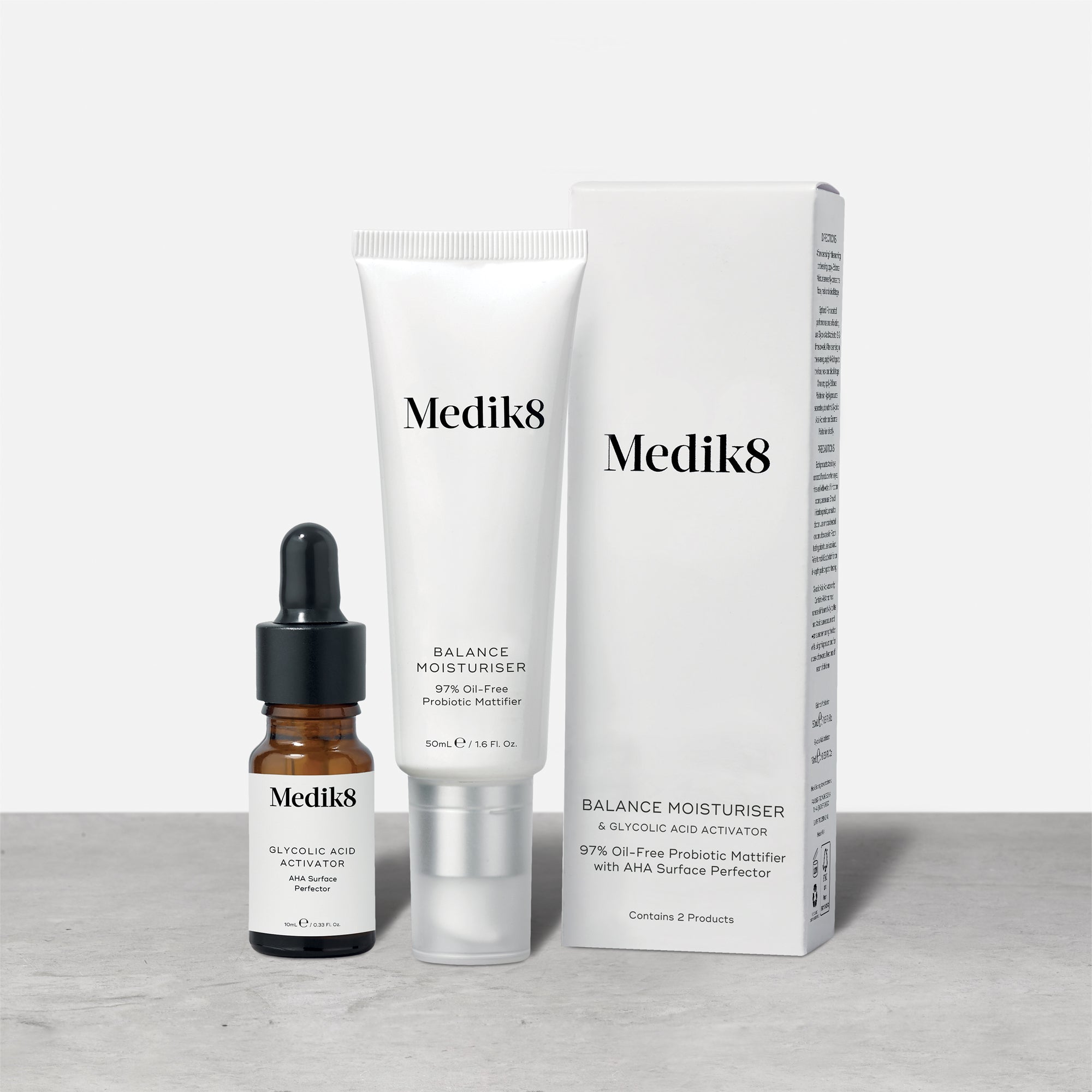 Balance Moisturiser™ & Glycolic Acid Activator™ - Medik8.fi